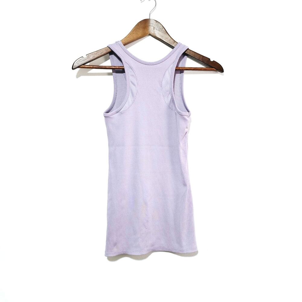 Under Armour Fitted Tank Top Rbbed Knit Heatgear Purple Workout Running Small